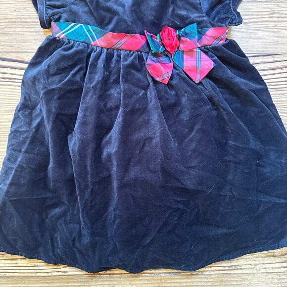 NWOT George black velvet Christmas plaid holiday dress SIZE 24M - Picture 2 of 5